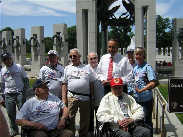 WW2 Veterans at their Memorial